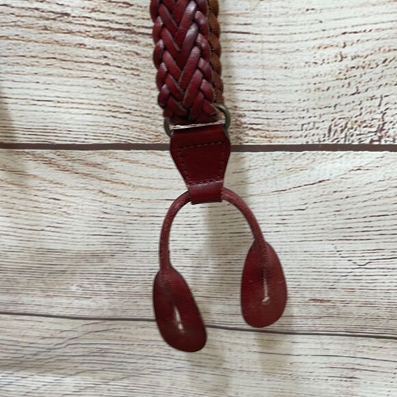 BRAIDED SUSPENDERS IN GENUINE LEATHER‎ - Picture 5 of 8